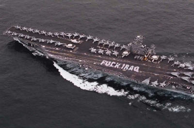 Navy in Iraq - War in Iraq - aircraft carrier message